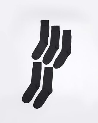Svart 5-pack ankelstrumpor