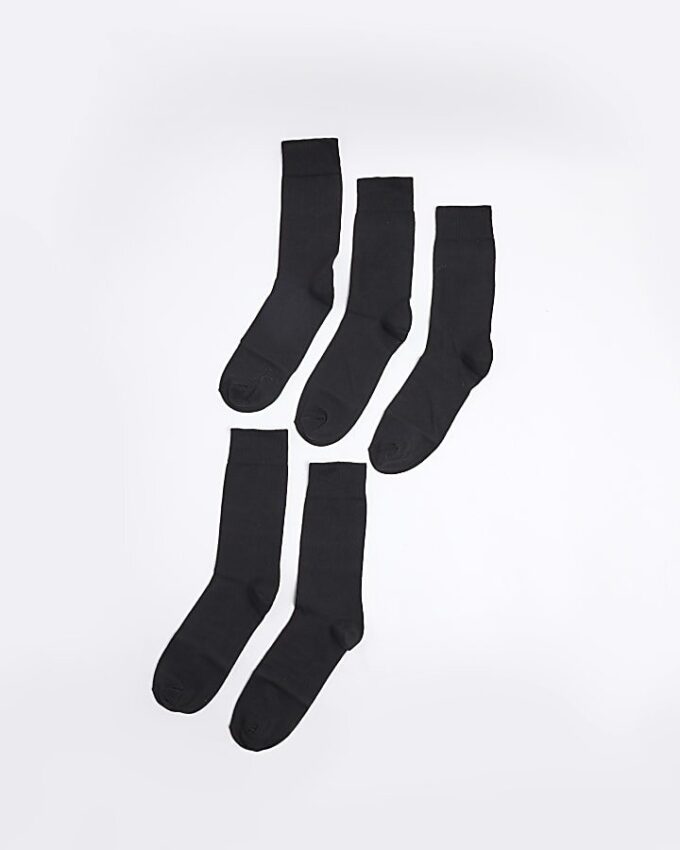 Svart 5-pack ankelstrumpor