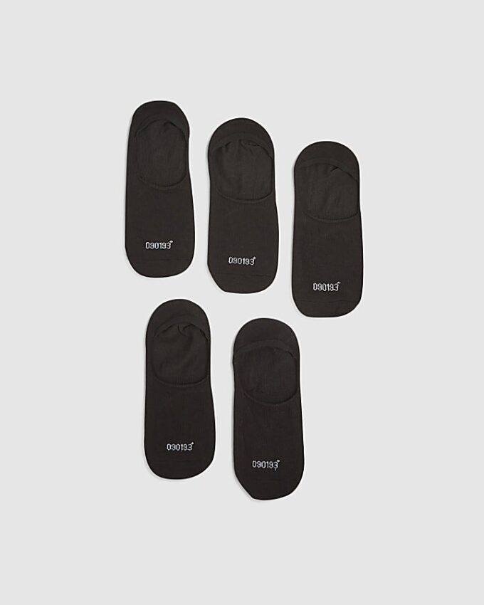 Svart 5-pack ankelstrumpor