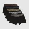 Svart 5-pack Metallic RR-badbyxor
