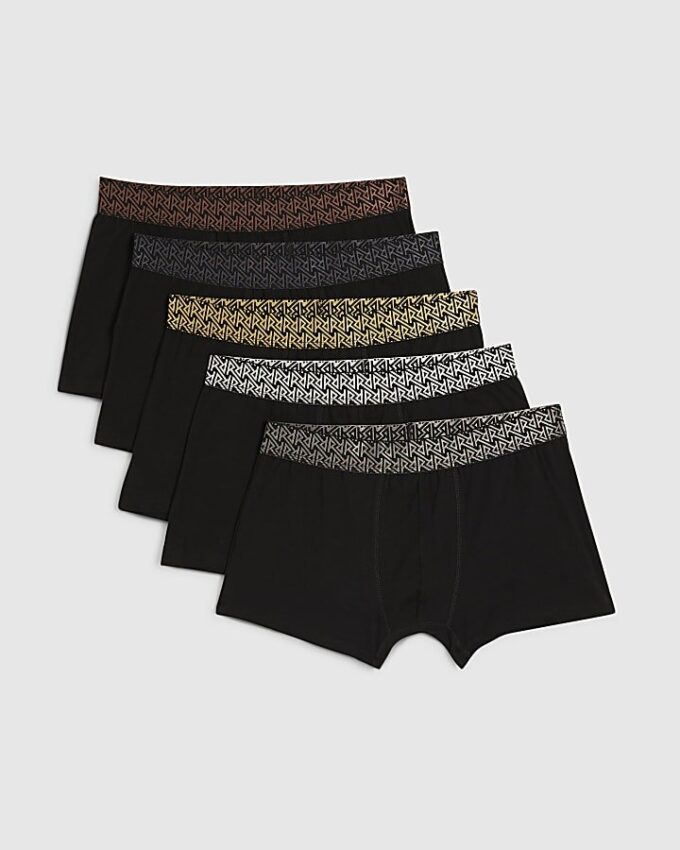 Svart 5-pack Metallic RR-badbyxor