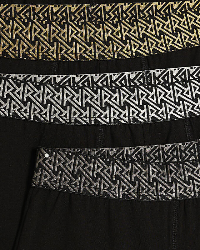 Svart 5-pack Metallic RR-badbyxor