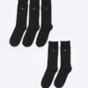 Svart 5-pack metalliskt broderade RI-strumpor Svart 5-pack metalliskt broderade RI-strumpor