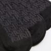 Svart 5-pack ribbade monogramstrumpor