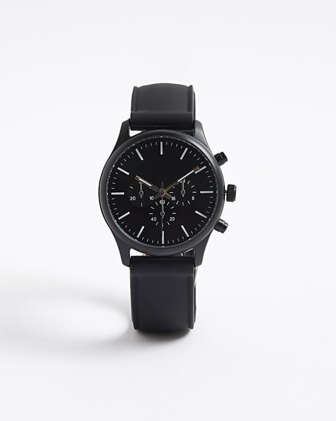 Svart armbandsur