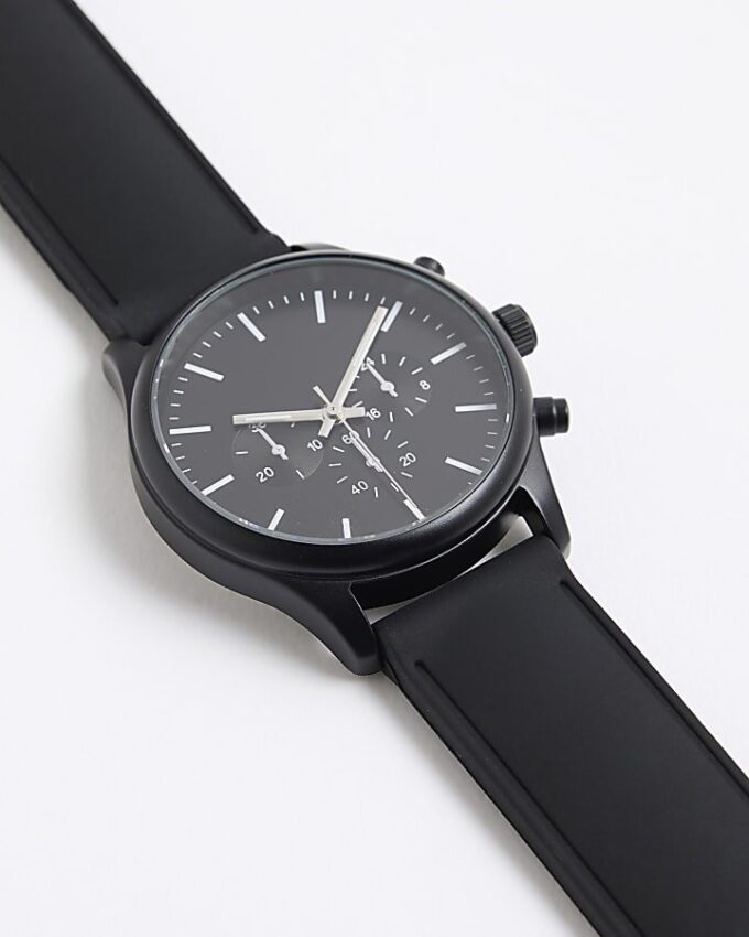 Svart armbandsur