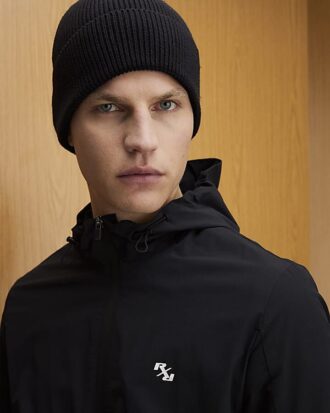 Svart Athleisure RXR-jacka med huva