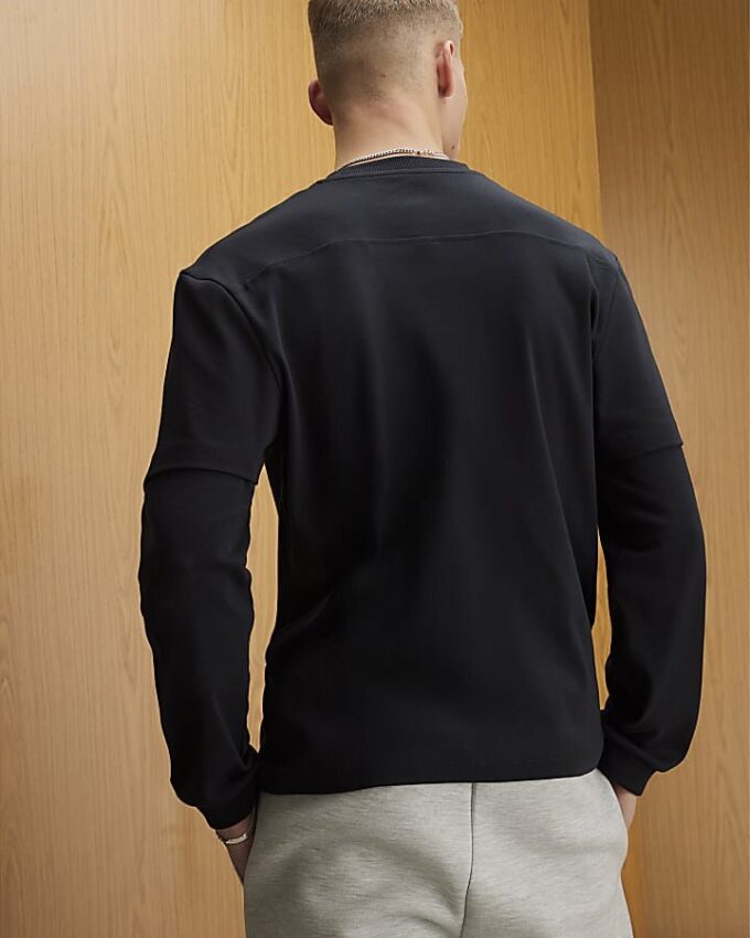 Svart Athletisme Dept dubbelvävd T-shirt