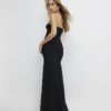 Svart bodycon-klänning med godetkjol