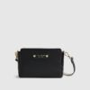 Svart boxig crossbody-väska
