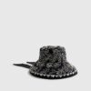 Svart bredbrättad Cornelli-buckethatt