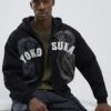 Svart broderad Yokosuka Snake Hoodie Svart broderad Yokosuka Snake Hoodie