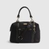 Svart Charm Jacquard Monogram Holdall-väska