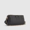 Svart crossbody-väska med dubbla fack