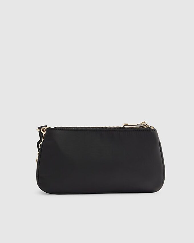 Svart crossbody-väska med dubbla fack