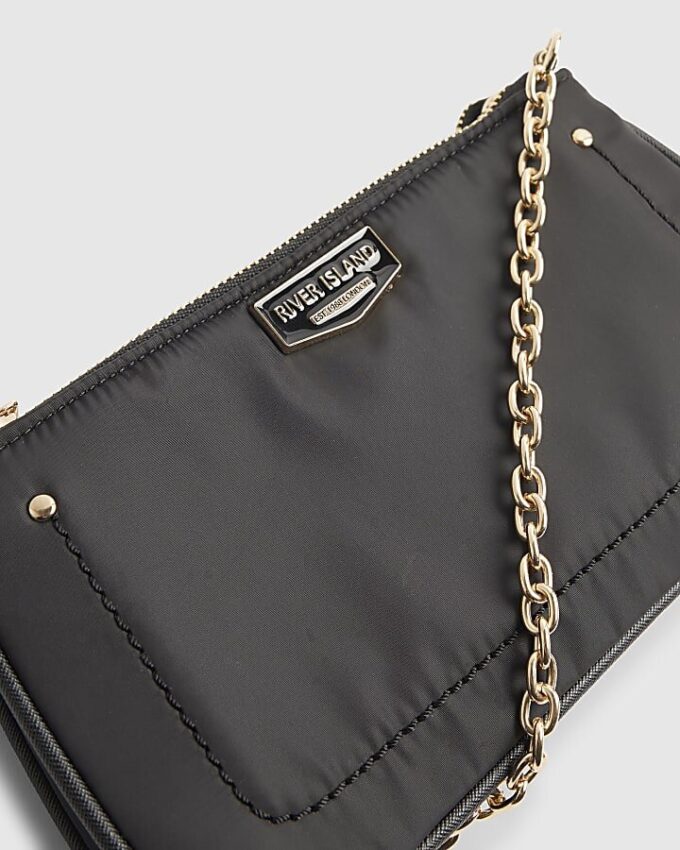 Svart crossbody-väska med dubbla fack