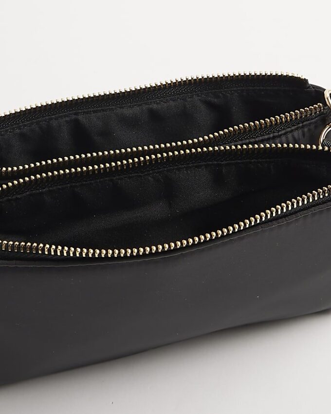 Svart crossbody-väska med dubbla fack