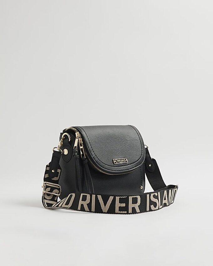 Svart crossbody-väska med lock