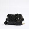 Svart crossbody-väska med präglad kedja