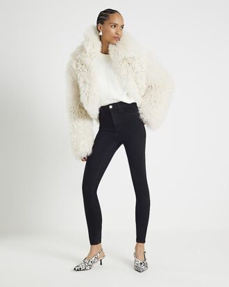 Svart högmidjad Sculpt Black Skinny Jeans