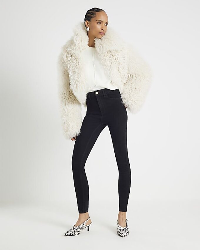 Svart högmidjad Sculpt Black Skinny Jeans
