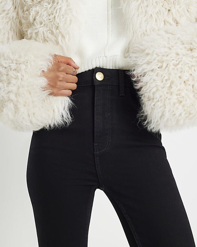 Svart högmidjad Sculpt Black Skinny Jeans