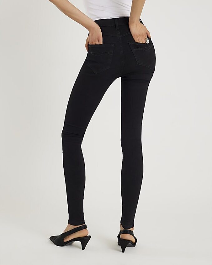 Svart högmidjad Sculpt Black Skinny Jeans