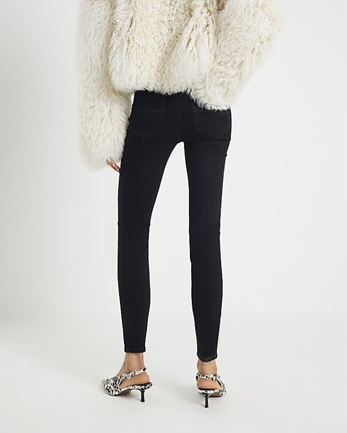 Svart högmidjad Sculpt Black Skinny Jeans
