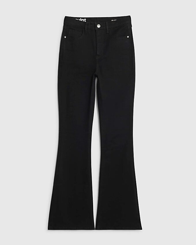 Svart högmidjad Sculpt Flare-jeans Svart högmidjad Sculpt Flare-jeans