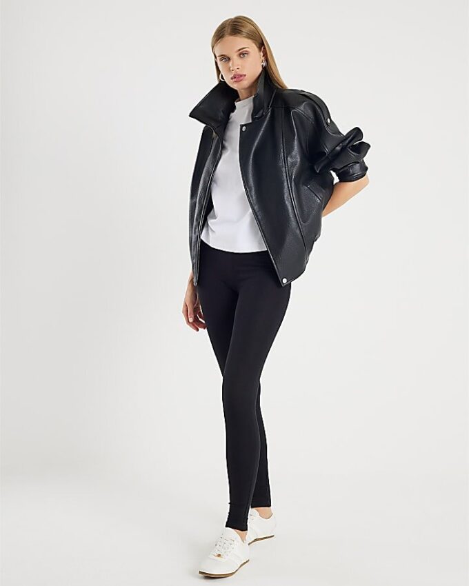Svart högmidjade leggings Svart högmidjade leggings