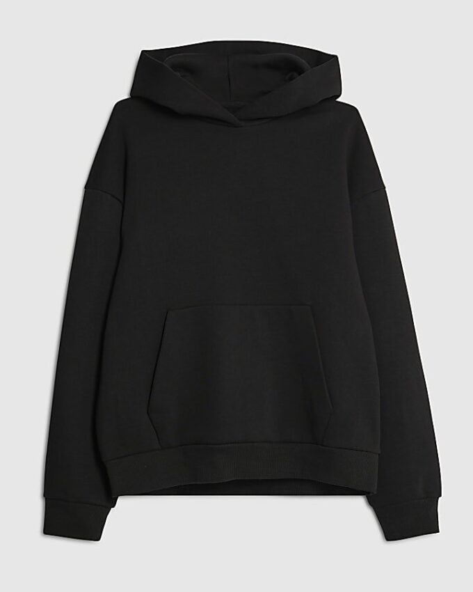 Svart hoodie i oversized-modell Svart hoodie i oversized-modell