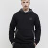 Svart hoodie med normal passform och Luminis-märke
