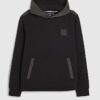 Svart hoodie med normal passform och Luminis-märke