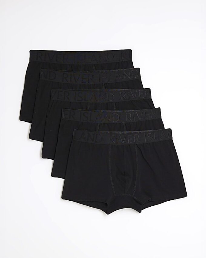 Svart Jacquard Waistband 5-pack boxershorts