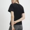 Svart kortärmad slim fit-T-shirt