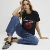 Svart L’amour Lips T-shirt