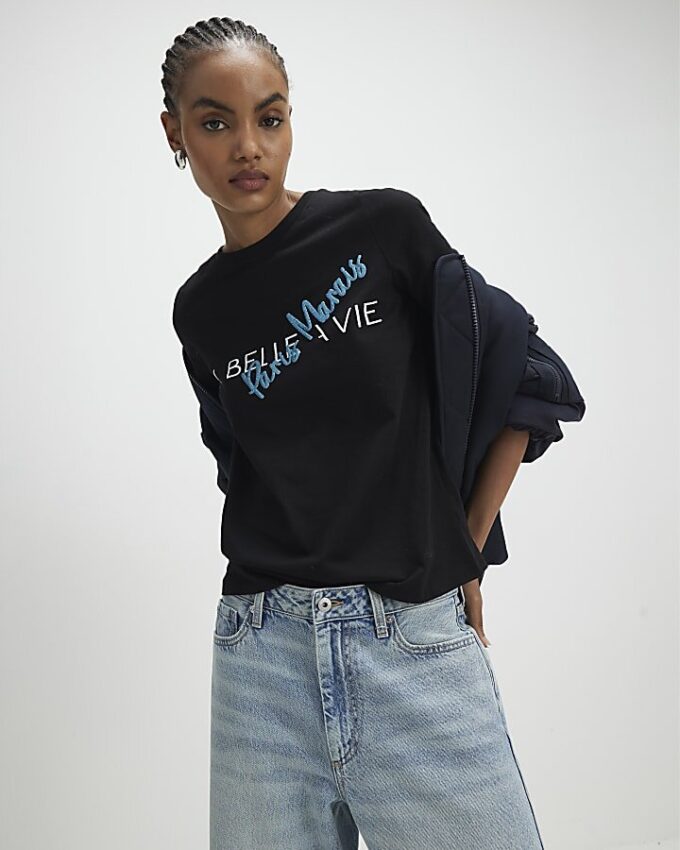 Svart La Belle Vie-T-shirt