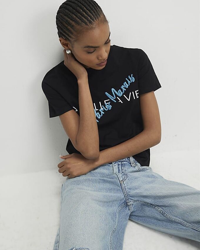 Svart La Belle Vie-T-shirt