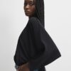 Svart långärmad batwing-top