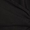 Svart långärmad hoodie med omlottfront