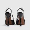 Svart logo-slingback-klackar