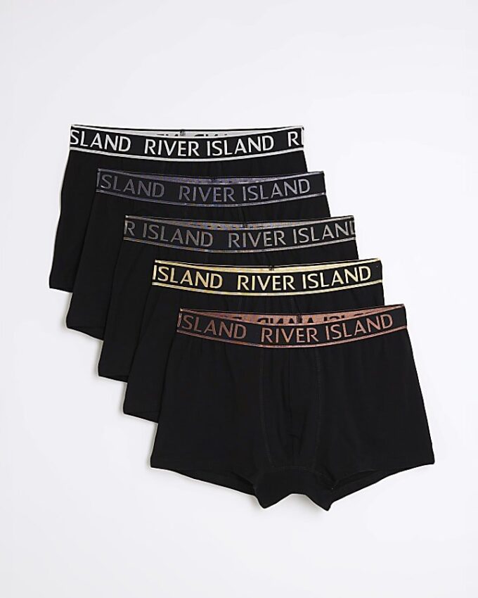 Svart metallic RI-paket med 5 boxershorts