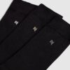 Svart metallicbroderat 7-pack strumpor