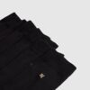 Svart metallicbroderat 7-pack strumpor
