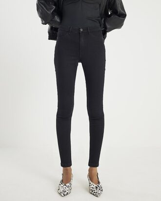 Svart midhög Sculpt Skinny Jeans