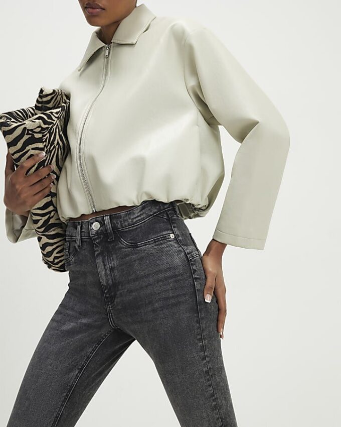 Svart midhög Sculpt Skinny Jeans