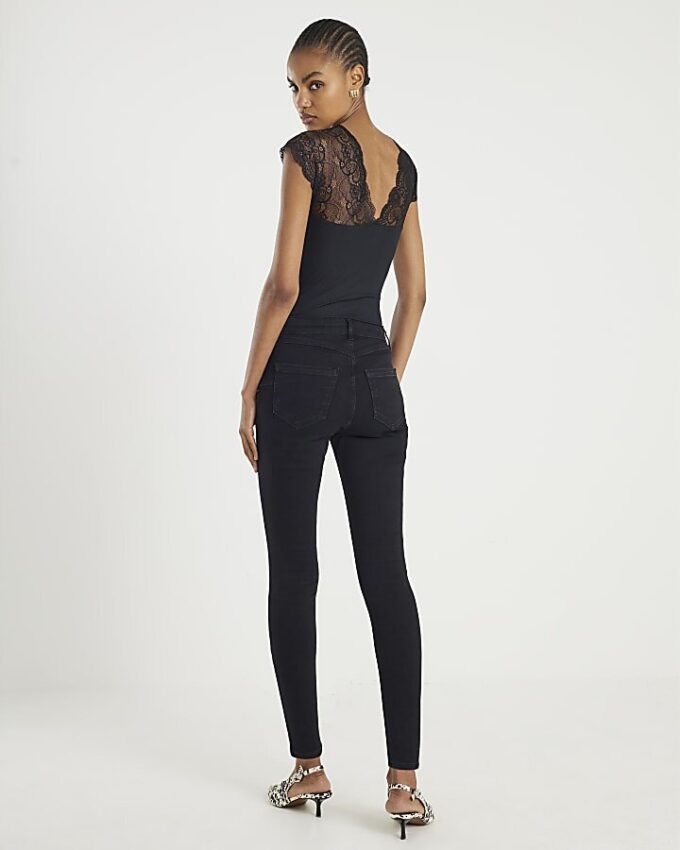 Svart midhög Sculpt Skinny Jeans Svart midhög Sculpt Skinny Jeans