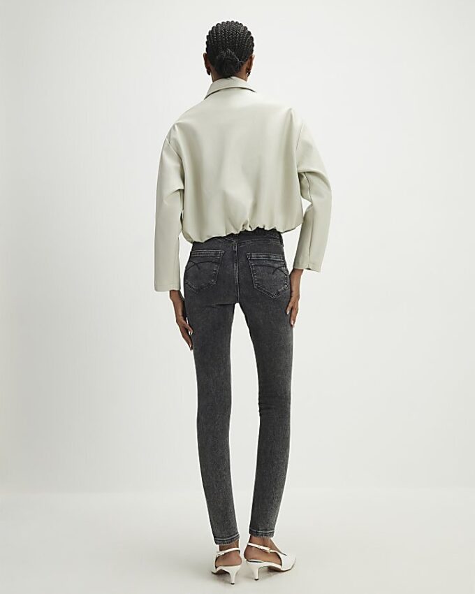 Svart midhög Sculpt Skinny Jeans