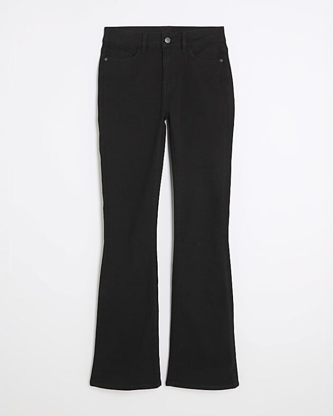 Svart midjehöga flared jeans Svart midjehöga flared jeans