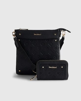 Svart monogram-messengerbag-paket